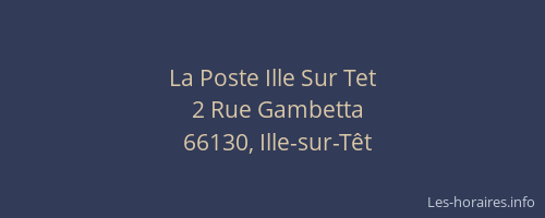 La Poste Ille Sur Tet