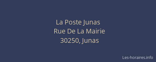 La Poste Junas