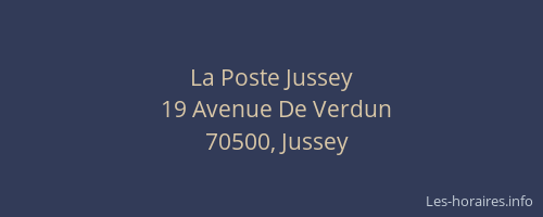 La Poste Jussey
