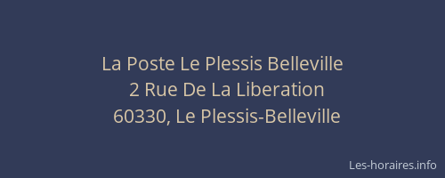 La Poste Le Plessis Belleville