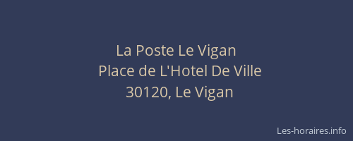 La Poste Le Vigan