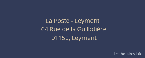 La Poste - Leyment