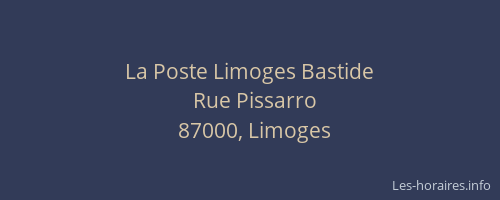 La Poste Limoges Bastide