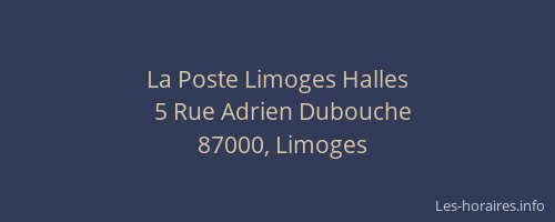 La Poste Limoges Halles