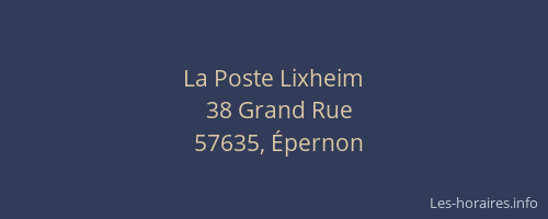 La Poste Lixheim