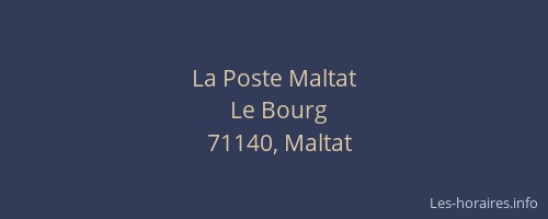 La Poste Maltat