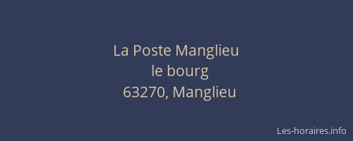 La Poste Manglieu