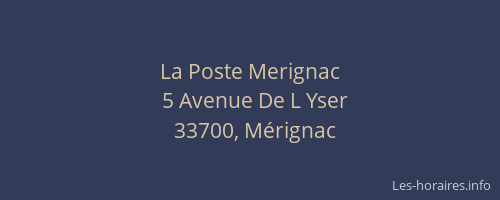 La Poste Merignac