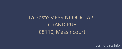 La Poste MESSINCOURT AP