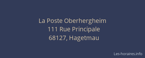 La Poste Oberhergheim