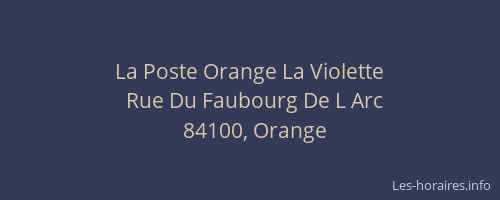 La Poste Orange La Violette