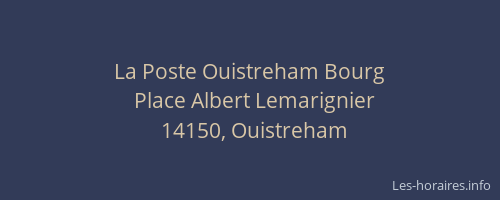 La Poste Ouistreham Bourg