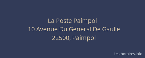 La Poste Paimpol