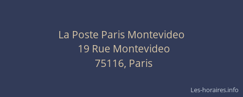 La Poste Paris Montevideo