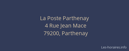 La Poste Parthenay