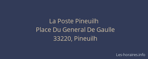 La Poste Pineuilh