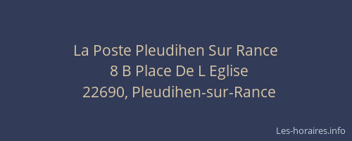 La Poste Pleudihen Sur Rance