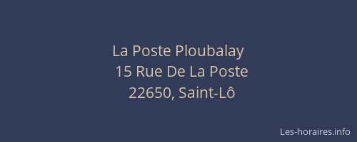 La Poste Ploubalay