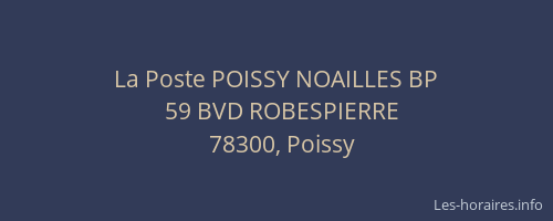 La Poste POISSY NOAILLES BP