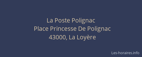 La Poste Polignac