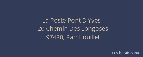 La Poste Pont D Yves