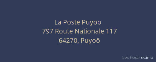 La Poste Puyoo