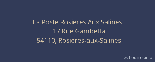 La Poste Rosieres Aux Salines