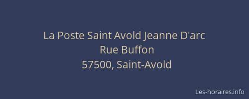 La Poste Saint Avold Jeanne D'arc