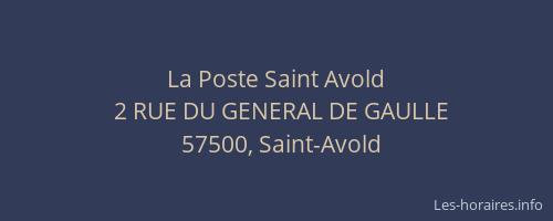 La Poste Saint Avold
