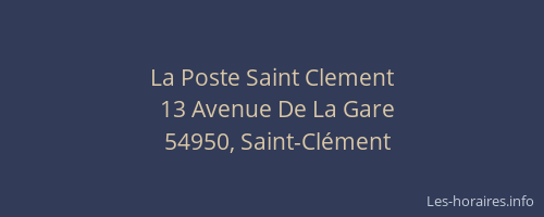 La Poste Saint Clement