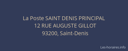 La Poste SAINT DENIS PRINCIPAL