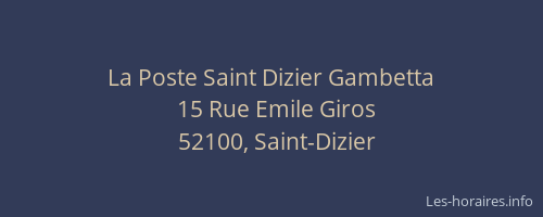La Poste Saint Dizier Gambetta