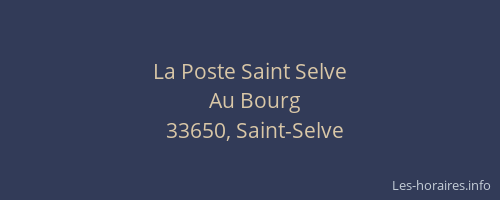 La Poste Saint Selve