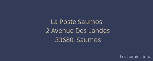 La Poste Saumos