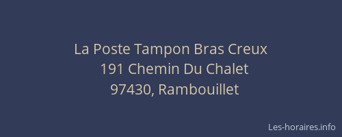 La Poste Tampon Bras Creux