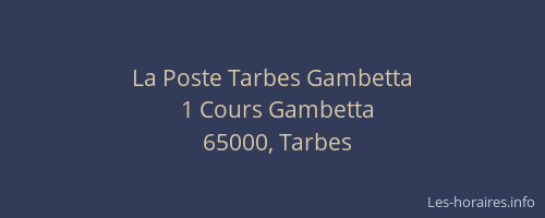 La Poste Tarbes Gambetta