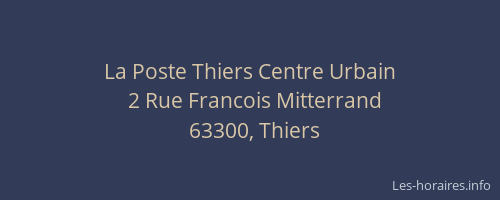 La Poste Thiers Centre Urbain