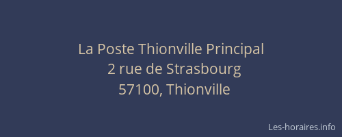 La Poste Thionville Principal