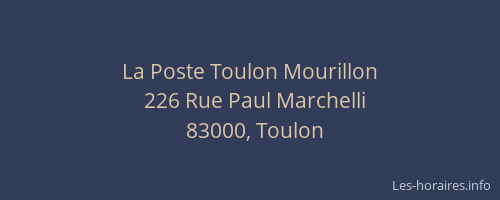 La Poste Toulon Mourillon