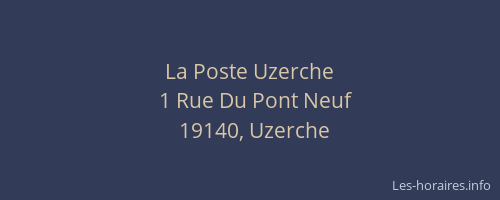 La Poste Uzerche