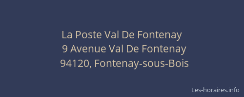 La Poste Val De Fontenay