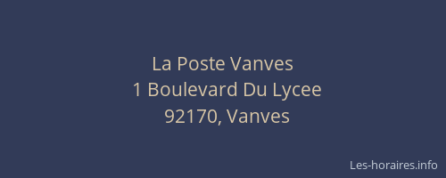 La Poste Vanves