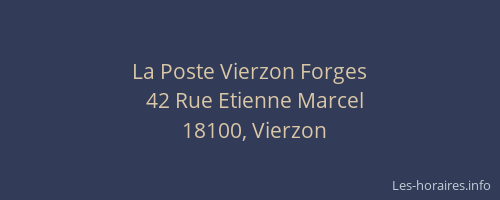 La Poste Vierzon Forges