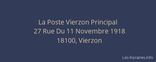 La Poste Vierzon Principal