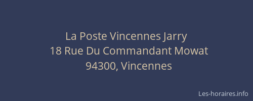 La Poste Vincennes Jarry