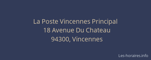 La Poste Vincennes Principal