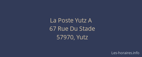 La Poste Yutz A