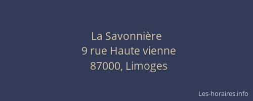 La Savonnière