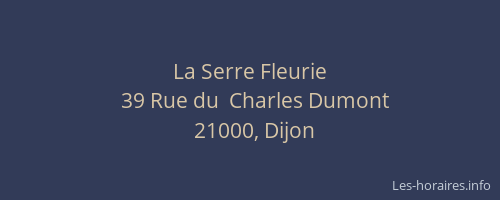 La Serre Fleurie