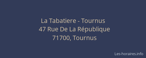 La Tabatiere - Tournus